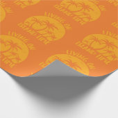 Leven op eilandtijdenpalmen en zonneschijn cadeaupapier (Hoek)