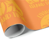 Leven op eilandtijdenpalmen en zonneschijn cadeaupapier (Rol Hoek)