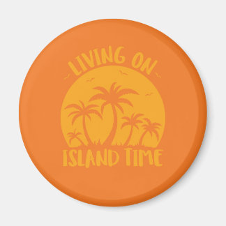 Leven op eilandtijdenpalmen en zonneschijn magneet