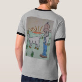 leven op het boerderij t-shirt (Achterkant)
