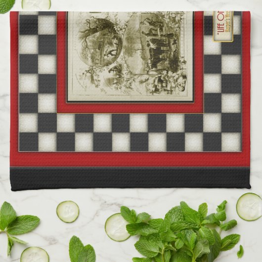 Leven op het checkboard van het Boerderij Theedoek (Gevouwen)