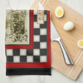 Leven op het checkboard van het Boerderij Theedoek (Quarter Fold)