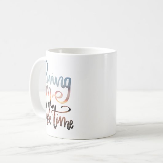 Leven op Lake Time Koffiemok (Voorkant links)