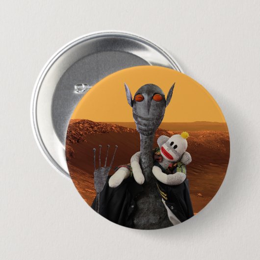 Leven op Mars Ronde Button 7,6 Cm (Voorkant /achterkant)