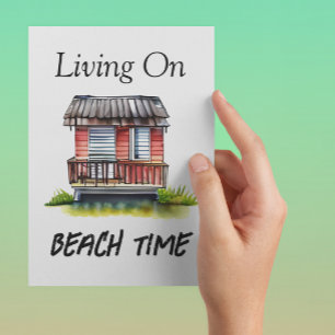 Leven op strandtijd   Gewoon hallo zeggen Briefkaart