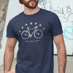 Leven op twee wielen fiets t-shirt