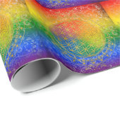Leven - Ornament Regenbooggoud Cadeaupapier (Rol Hoek)