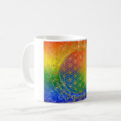 Leven - Ornament Regenbooggoud Koffiemok (Voorkant links)