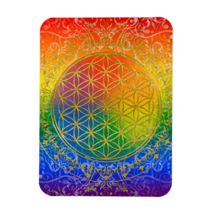 Leven - Ornament Regenbooggoud Magneet