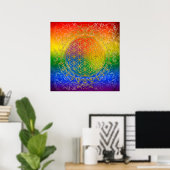 Leven - Ornament Regenbooggoud Poster (Thuiskantoor)