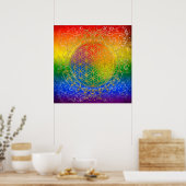 Leven - Ornament Regenbooggoud Poster (Keuken)