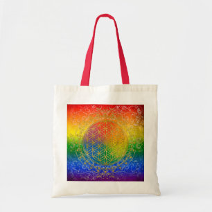 Leven - Ornament Regenbooggoud Tote Bag