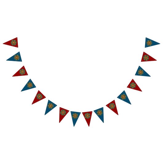 Leven -  Ornamenten Mandala 2 Bunti Vlaggetjes (Alle)