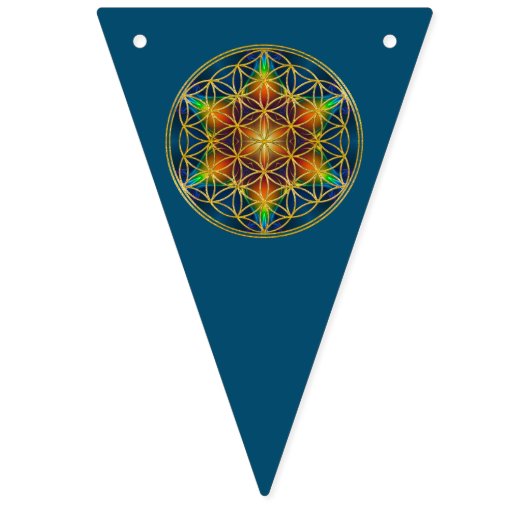 Leven -  Ornamenten Mandala 2 Bunti Vlaggetjes (Tweede vlag)