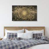 Leven - Ornamenten Mandala 2 Canvas Afdruk (Insitu (Slaapkamer))