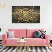 Leven - Ornamenten Mandala 2 Canvas Afdruk (Insitu (Woonkamer))