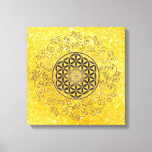 Leven - Ornamenten Mandala 2 Canvas Afdruk