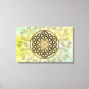 Leven - Ornamenten Mandala 2 Canvas Afdruk