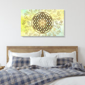 Leven - Ornamenten Mandala 2 Canvas Afdruk (Insitu (Slaapkamer))