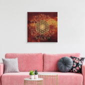 Leven -  Ornamenten Mandala 2 Canvas Afdruk (Insitu (Woonkamer))