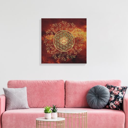 Leven -  Ornamenten Mandala 2 Canvas Afdruk (Insitu (Woonkamer))
