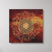Leven -  Ornamenten Mandala 2 Canvas Afdruk (Voorkant)