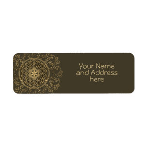 Leven -  Ornamenten Mandala 2 Etiket