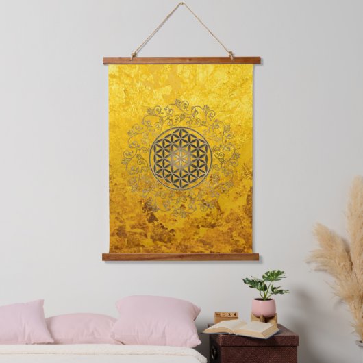 Leven - Ornamenten Mandala 2 Hangend Wandkleed (Slaapkamer)