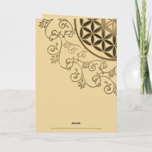 Leven - Ornamenten Mandala 2 Kaart (Achterkant)