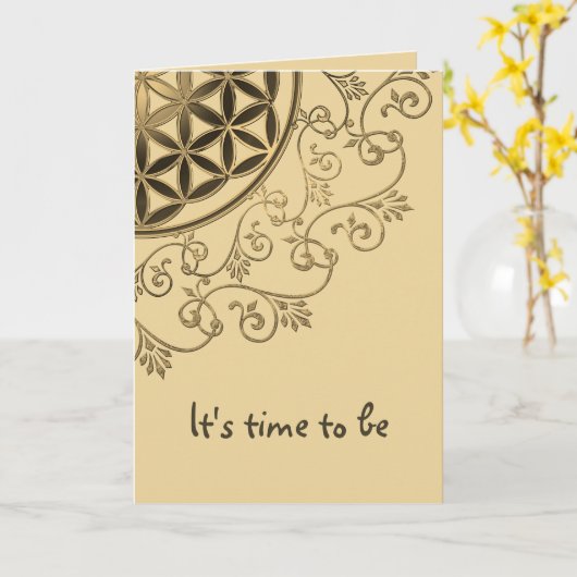 Leven - Ornamenten Mandala 2 Kaart (Gele Bloem)