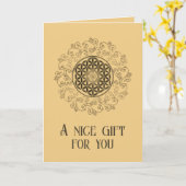 Leven -  Ornamenten Mandala 2 Kaart (Gele Bloem)