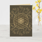 Leven -  Ornamenten Mandala 2 Kaart (Gele Bloem)