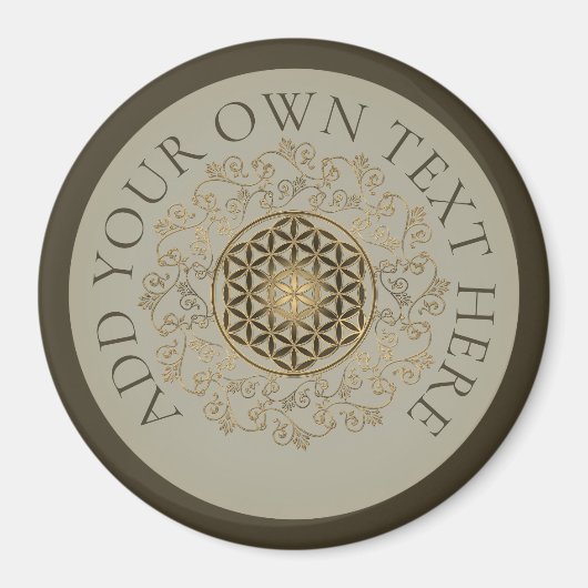 Leven -  Ornamenten Mandala 2 Magneet (Voorkant)