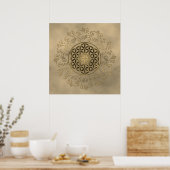 Leven -  Ornamenten Mandala 2 Poster (Keuken)