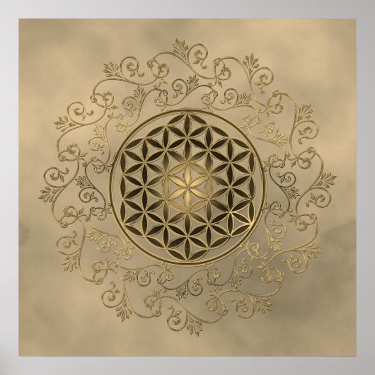 Leven -  Ornamenten Mandala 2 Poster (Voorkant)