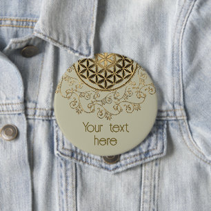 Leven -  Ornamenten Mandala 2 Ronde Button 4,0 Cm