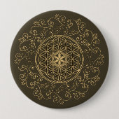 Leven -  Ornamenten Mandala 2 Ronde Button 4,0 Cm (Voorkant)