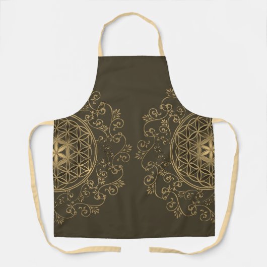 Leven - Ornamenten Mandala 2 Schort (Voorkant)