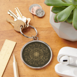 Leven - Ornamenten Mandala 2 Sleutelhanger