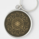 Leven - Ornamenten Mandala 2 Sleutelhanger (Voorkant)