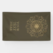 Leven -  Ornamenten Mandala 2 Spandoek (Horizontaal)