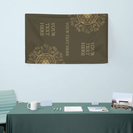 Leven -  Ornamenten Mandala 2 Spandoek (Beurs)