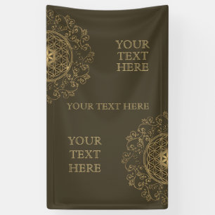 Leven -  Ornamenten Mandala 2 Spandoek