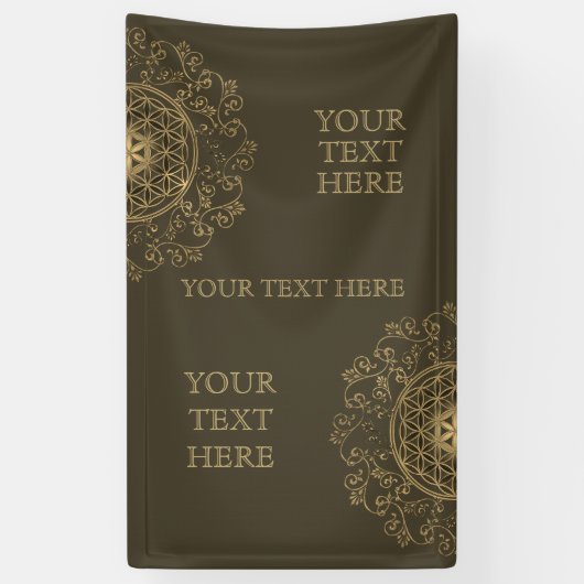 Leven -  Ornamenten Mandala 2 Spandoek (Verticaal)