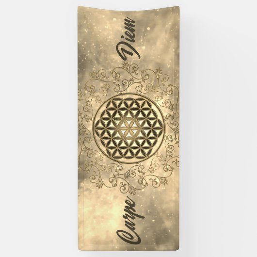 Leven - Ornamenten Mandala 2 Spandoek (Verticaal)