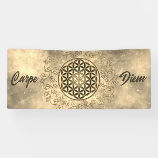 Leven - Ornamenten Mandala 2 Spandoek (Horizontaal)