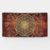 Leven -  Ornamenten Mandala 2 Spandoek (Horizontaal)