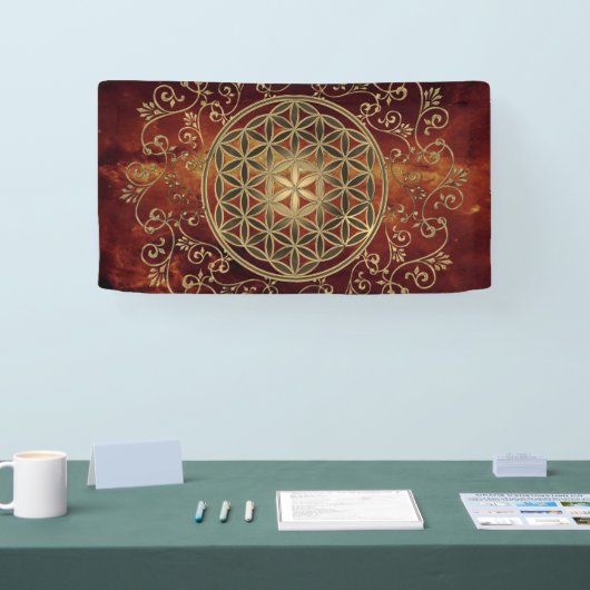 Leven -  Ornamenten Mandala 2 Spandoek (Beurs)