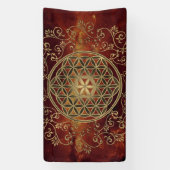 Leven -  Ornamenten Mandala 2 Spandoek (Verticaal)