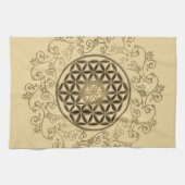 Leven - Ornamenten Mandala 2 Theedoek (Horizontaal)